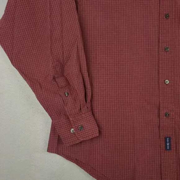 Gant Plaid Button Down Shirt Mens Large Red Cotton - Picture 6 of 14